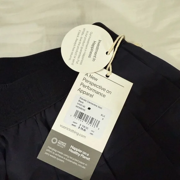 NWT Vuori Elevate Clementine Pleated Mini skirt in black size S - Picture 3 of 4